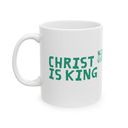 'Christ Is King' Floral Cross Mug