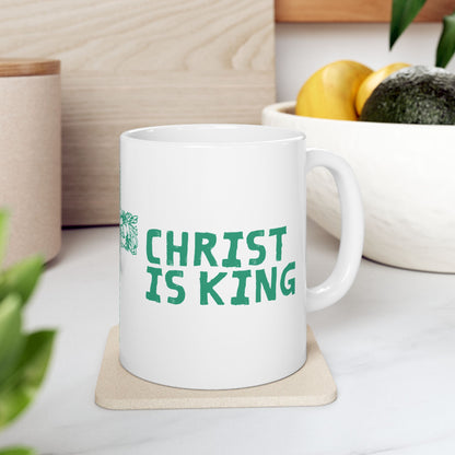 'Christ Is King' Floral Cross Mug