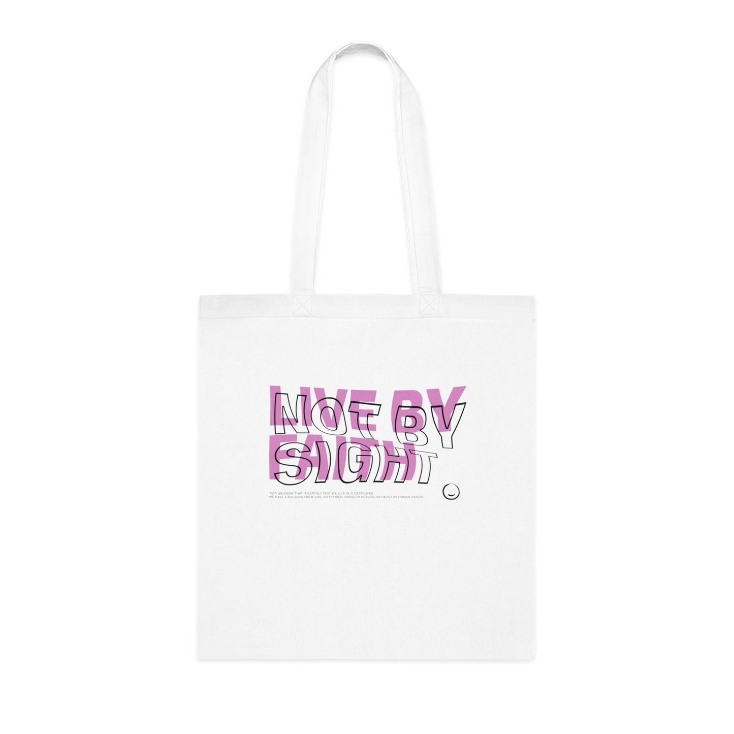 'Live By Faith' Cotton Tote Bag