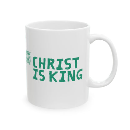 'Christ Is King' Floral Cross Mug