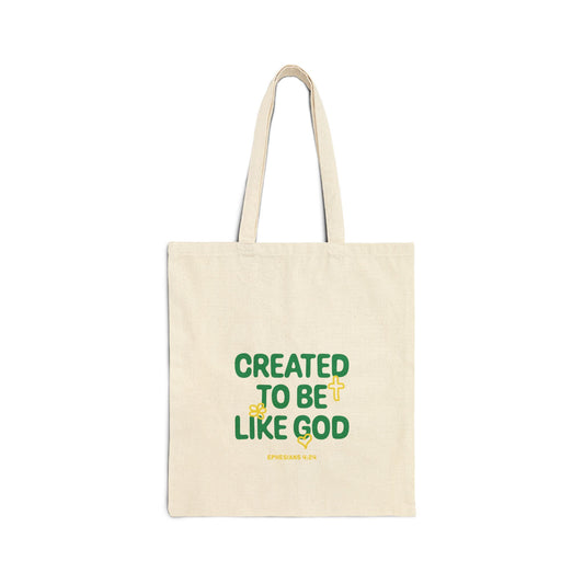 'Created to Be Like God' Canvas Tote Bag
