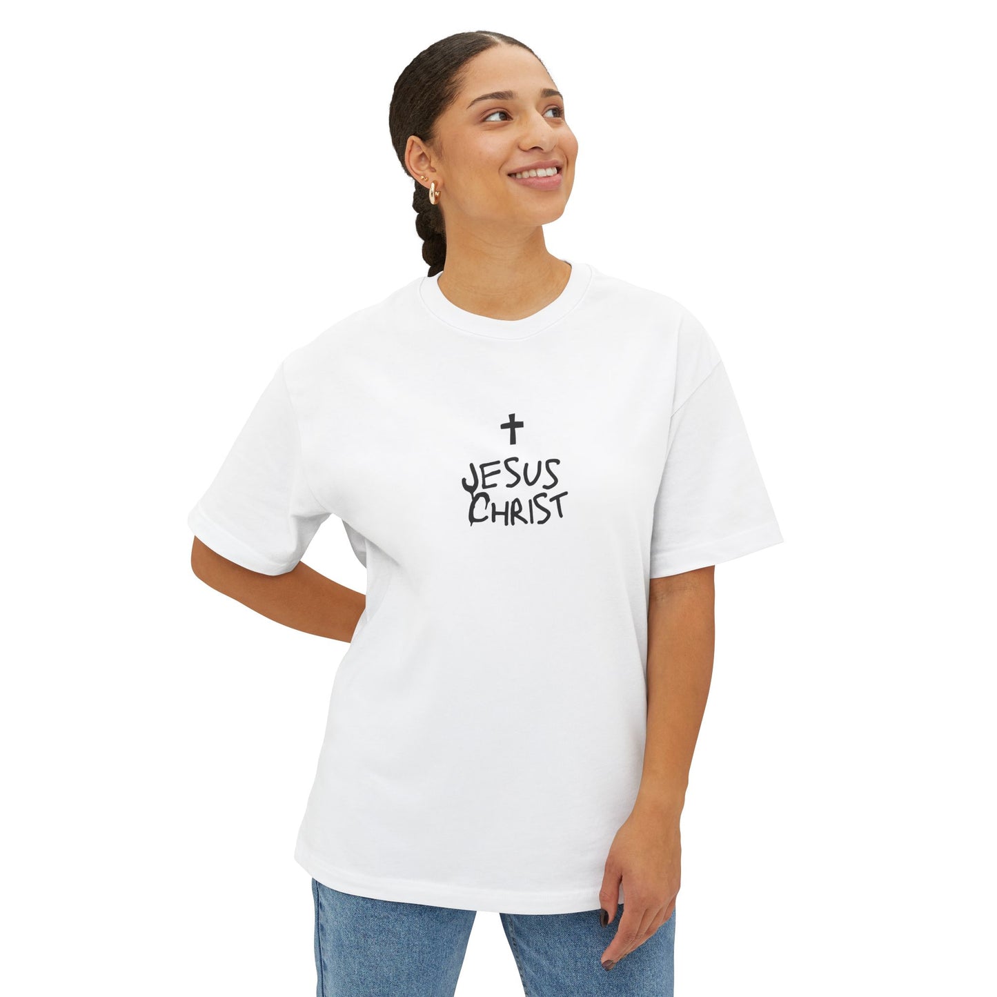 'Jesus Chris' Oversized Medium Weight Unisex T-Shirt